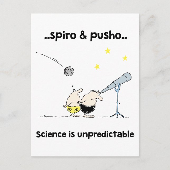Postale Spiro & Pusho Science Motivation Citations Carte P (Devant)