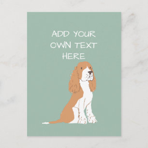 Postale Springer Spaniel personnalisé nom de chien carte p