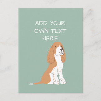 Postale Springer Spaniel personnalisé nom de chien carte p
