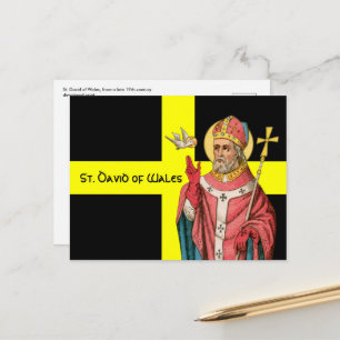 Postale St. David du Pays de Galles (P 001) et sa carte po
