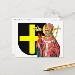 Postale St. David du Pays de Galles (P 001) et sa carte po
