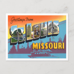 Postale St Louis, Missouri Vintage Big Letters Carte posta