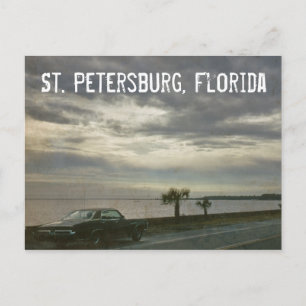 Postale St. Petersburg Floride Retro Car 1969 Carte postal