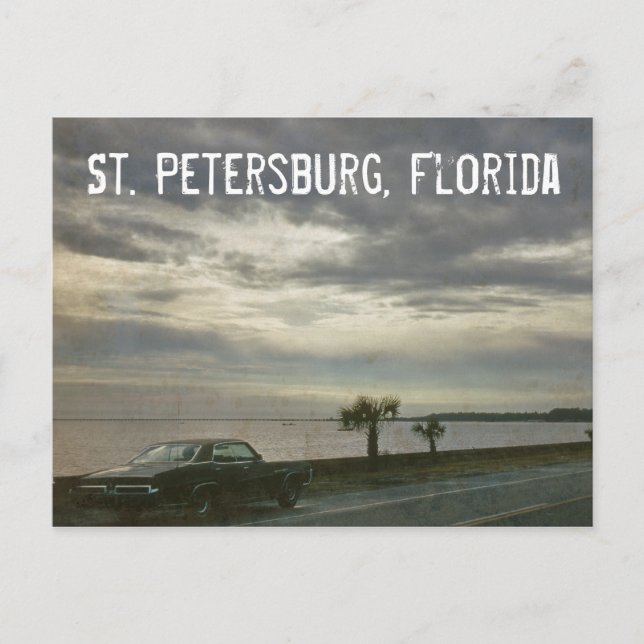 Postale St. Petersburg Floride Retro Car 1969 Carte postal (Devant)