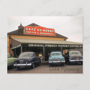 Postale Stand à café, La Nouvelle-Orléans, carte de texte 