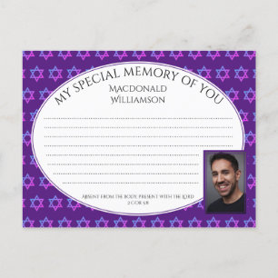 Postale Star of David PARTAGER UN Carte photo DE MÉMOIRE