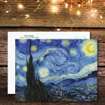 Postale Starry Night Landcape Vincent van Gogh Carte posta<br><div class="desc">Une carte postale d'art avec Starry Night (1889), une peinture à l'huile post-impressionniste de l'artiste néerlandais Vincent van Gogh (1853-1890). Un tableau représentant la vue depuis la chambre de Van Gogh au sanitorium de Saint-Rémy-de-Provence, sud de la France. La Nuit étoilée de Vincent van Gogh est l'une des peintures les...</div>