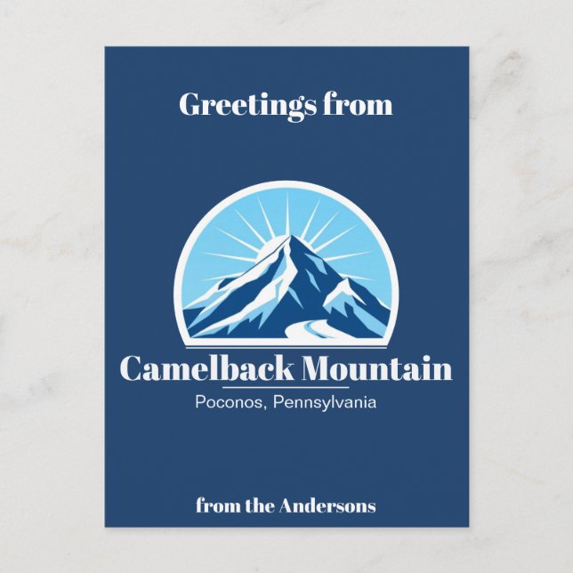 Postale Station de ski Camelback Mountain Poconos Carte po (Devant)