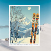 Station de ski du Mont Bachelor Oregon Carte posta