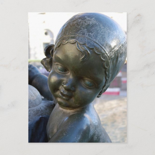 Postale Statue angélique à Barcelone, Espagne Carte postal (Devant)