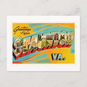 Postale Staunton Virginia VA Vieux Vintage voyage Carte po