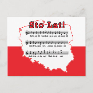 Postale Sto Lat ! Carte de la chanson polonaise