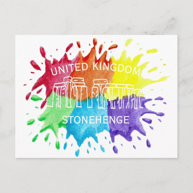 Postale Stonehenge, éclaboussures de peinture Carte postal (Devant)