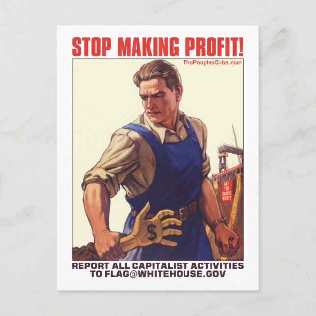Postale Stop Making Profit - Signaler Capitalists : Carte  (Devant)