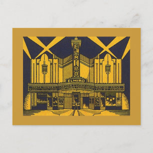 Postale STYLISÉ EL MIRO THÉÂTRE PÈRE NOËL MONICA CA Carte 