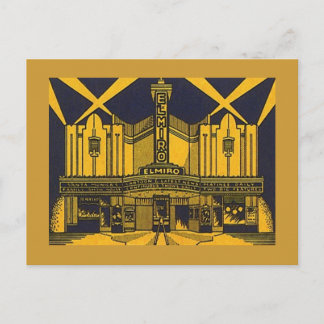 Postale STYLISÉ EL MIRO THÉÂTRE PÈRE NOËL MONICA CA Carte