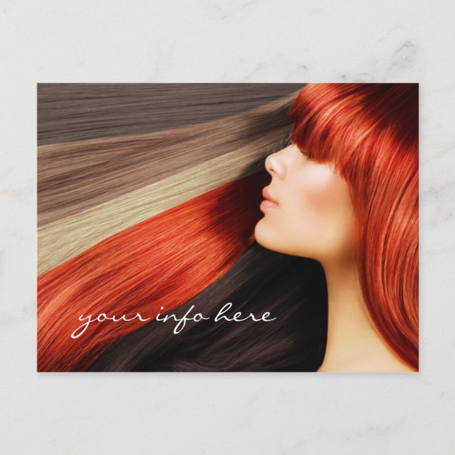 Postale Styliste Coupe-Cheveux Couleur Long Design Carte p (Devant)
