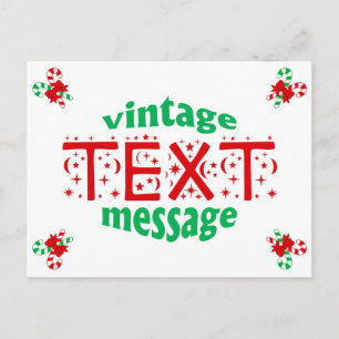 Postale Sucre de canne Vintage Message de vacances Carte p
