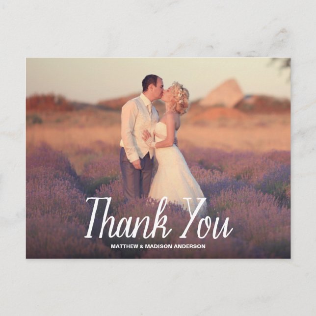 POSTALE SUCRE ET SIMPLE | CARTE POST MERCI MARIAGE (Devant)