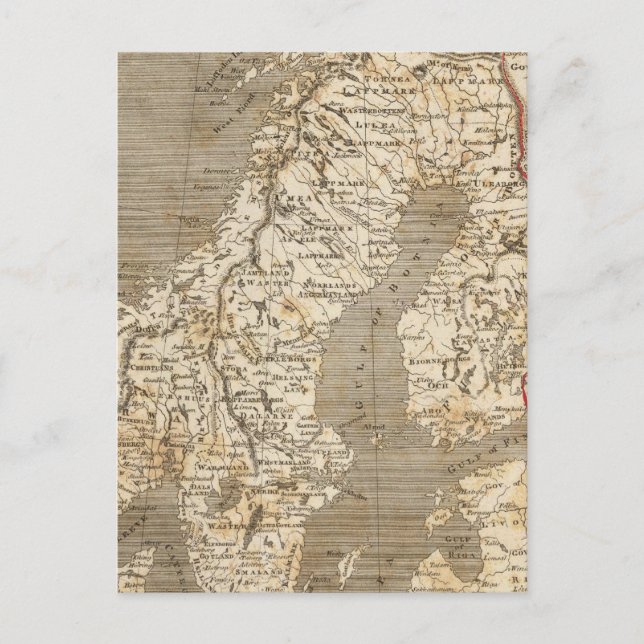 Postale Suède, Norvège Carte par Arrowsmith (Devant)