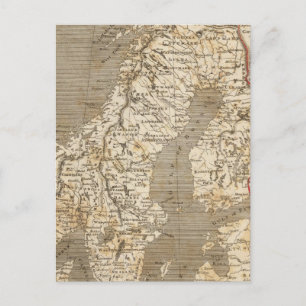 Postale Suède, Norvège Carte par Arrowsmith