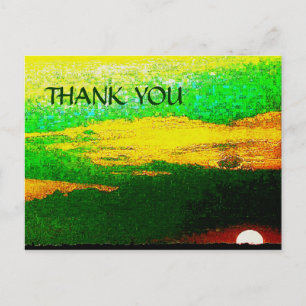 Postale Sunset Impressionniste Du Merci De Mer Carte Posta
