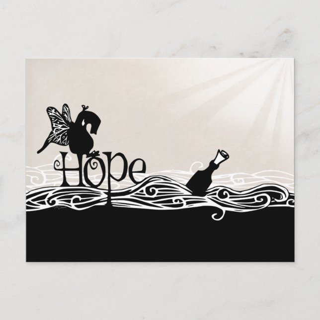 Postale Sur Hope & Butterfly Wings, c'est une carte postal (Devant)