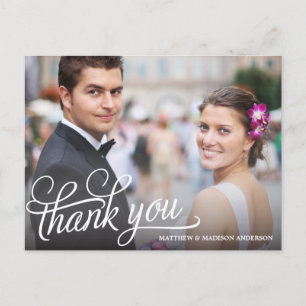 POSTALE SURFACE À LA TENDANCE CARTE POST MERCI MARIAGE