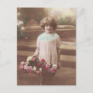 Postale Sweet Little Girl Portrait des années 1910 carte p