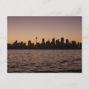 Postale Sydney Skyline à la tombée de la nuit - Carte post