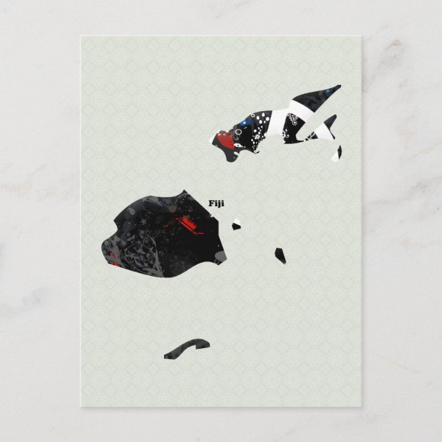 Postale SYMBOLE DE LA PAIX Fidji tendance avec carte fidji (Devant)