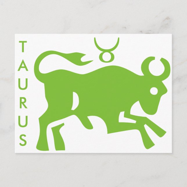 Postale SYMBOLE Taurus Astrologie SYMBOLE Zodiaque Carte p (Devant)
