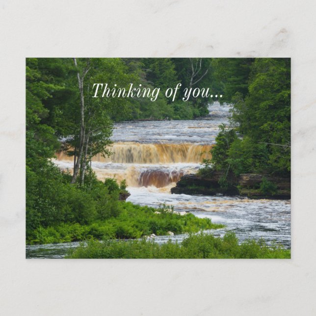 Postale Tahquamenon Lower Falls Penser À Vous Carte Postal (Devant)