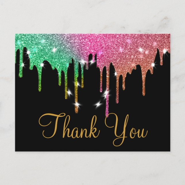 Postale Tendance Inexpensive Paillettes Dorées Carte de Re (Devant)