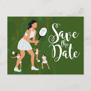 Postale Tennis Enregistrer la carte d'invitation Date