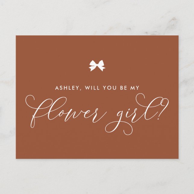 Postale Terracotta Seras-Tu Ma Carte Fille Fleur (Devant)