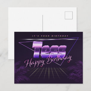 Postale Tess Nom Prénom Date de naissance de la carte post