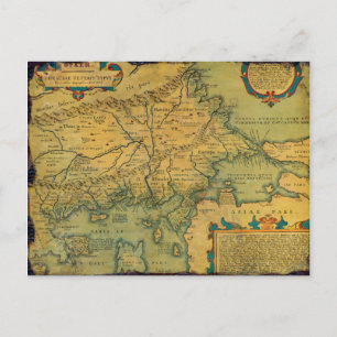 Postale Thraciae Veteris Typvs Carte par Abraham Ortelius