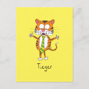 Postale Tieger Tiger portant une Cravate drôle de carte po