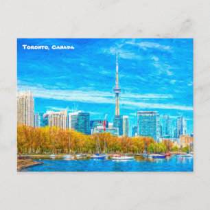 Postale Toronto City Skyline, Tour CN, Canada, Carte posta