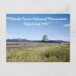 Postale Tour Devils Wyoming Paysage Rétro 1962 Carte posta