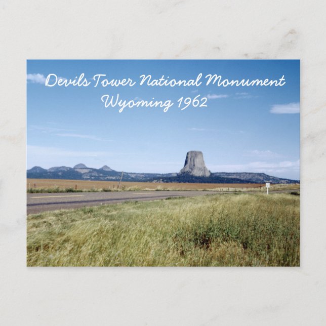 Postale Tour Devils Wyoming Paysage Rétro 1962 Carte posta (Devant)