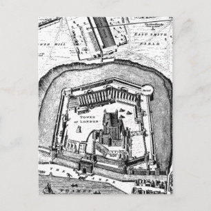 Postale Tour vintage des années 1800 de Londres Carte Rétr
