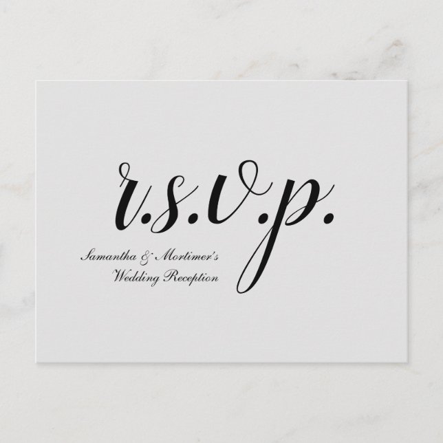 Postale Traditionnel et nostalgique "r.s.v.p." Carte posta (Devant)