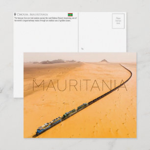 Postale Train de minerai de fer, Choum, Mauritanie Carte p