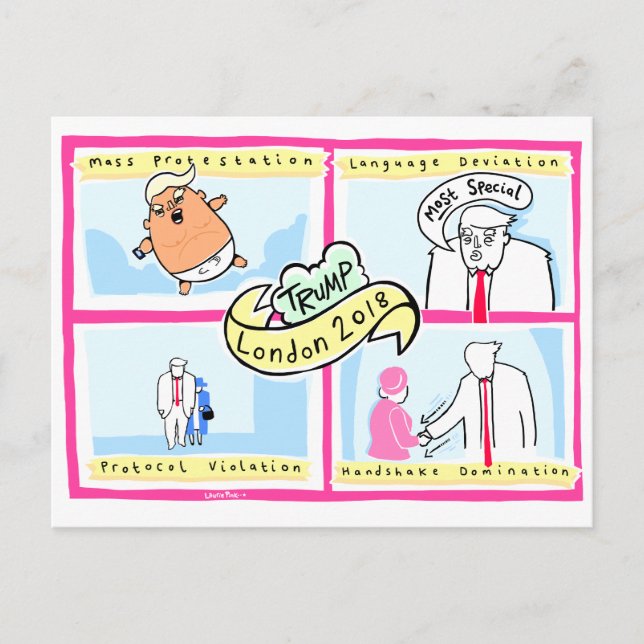 Postale Trump London : Carte officielle Laurie Pink Souven (Devant)