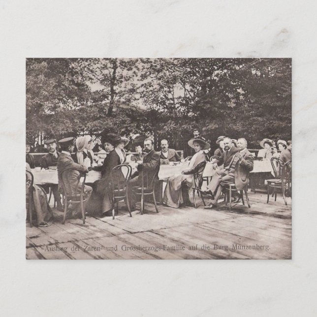 Postale Tsar de la famille de Russie & royaux Hesse Carte  (Devant)