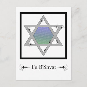 Postale Tu B'Shvat ! : carte photo d'étoile de david