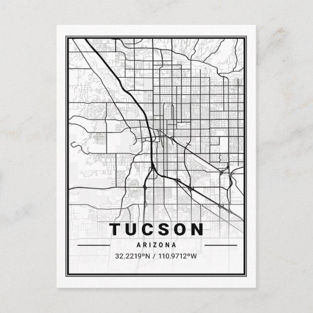 Postale Tucson Arizona USA Travel City Carte (Devant)