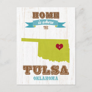 Postale Tulsa, Oklahoma Carte - La Maison Est Là Où Le Coe